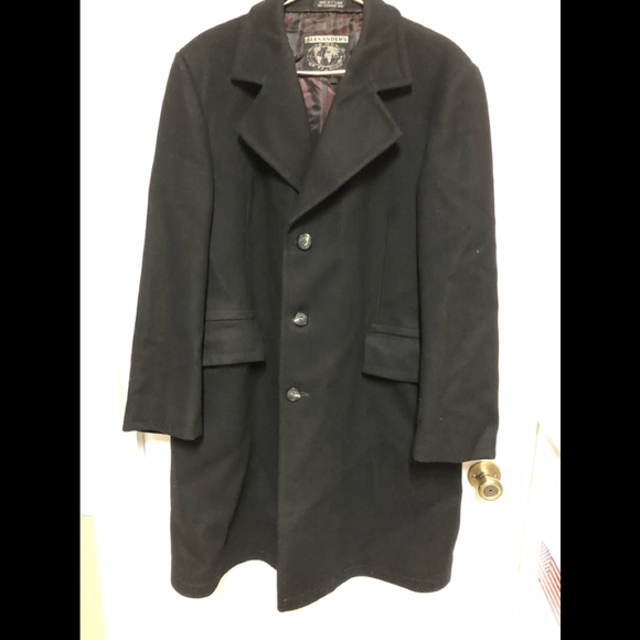 Alexander’s men black Wool Coat Holland 42 Small - Picture 3 of 8